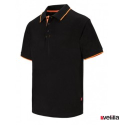 Polo bicolor Velilla Ref. 105505 - Negro/Naranja