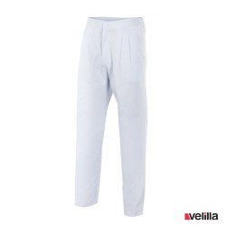 Pantalon pijama Velilla cremallera blanco