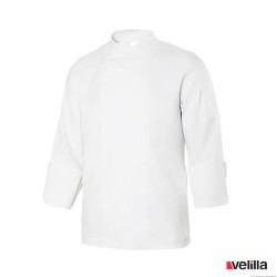 Chaqueta cocina microfibra ML Velilla 405210 - Blanca