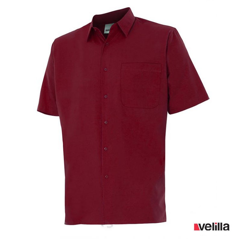 Camisa manga corta Velilla Ref. 531 - Granate