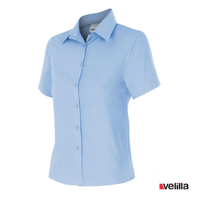 Camisa manga corta mujer Velilla Ref. 538 - Celeste
