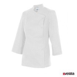 Chaqueta cocina mujer Velilla Melisa - Blanca