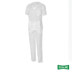Conjunto pijama sanitario UNISEX, 65% poliéster y 35% algodón